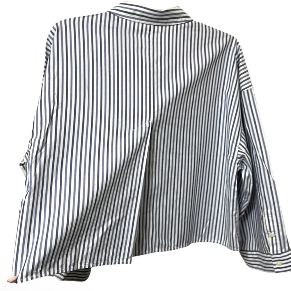 Everlane Boxy Striped Button Front Shirt Size XXS New - Picture 7 of 11